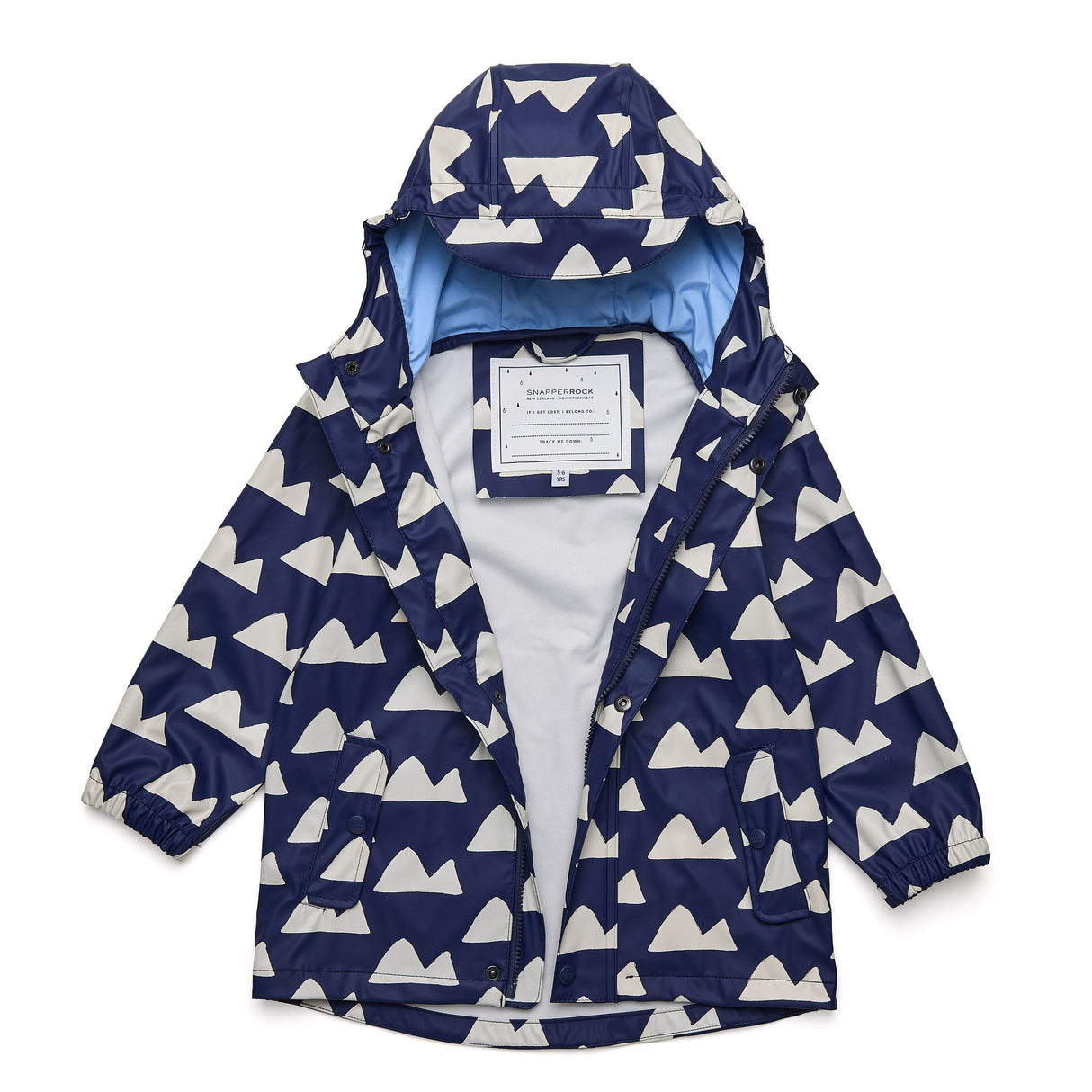 Navy Peak to Peak Recycled Waterproof Raincoat - HoneyBug