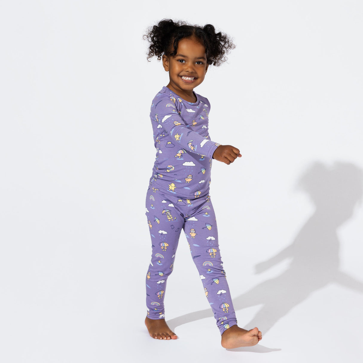 Rainbow Bear Bamboo Kids Pajamas - HoneyBug