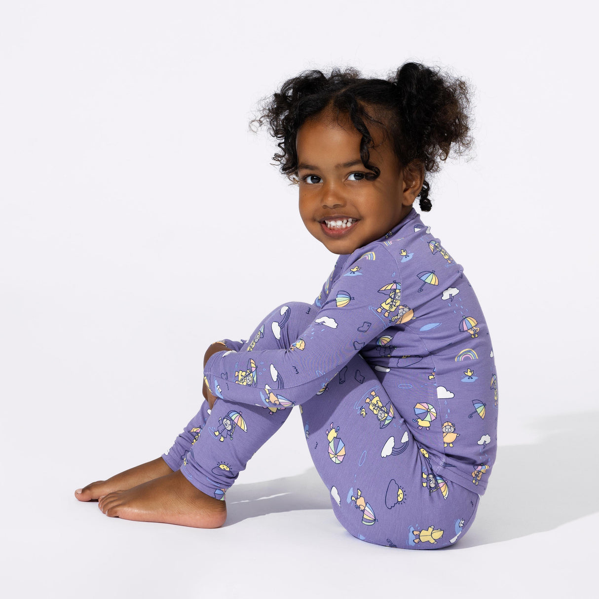 Rainbow Bear Bamboo Kids Pajamas - HoneyBug
