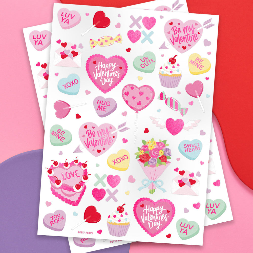 Be Mine Tats - 60 Foil Temporary Tattoos
