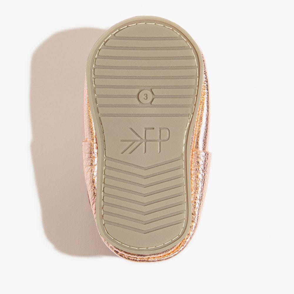 Rose Gold Bow Baby Shoe - HoneyBug