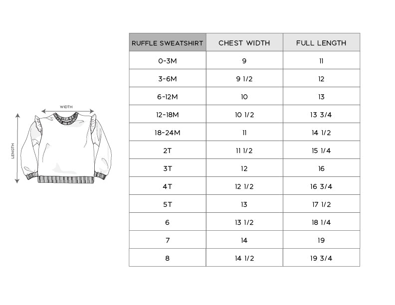 Ruffle Sweatshirt - HoneyBug