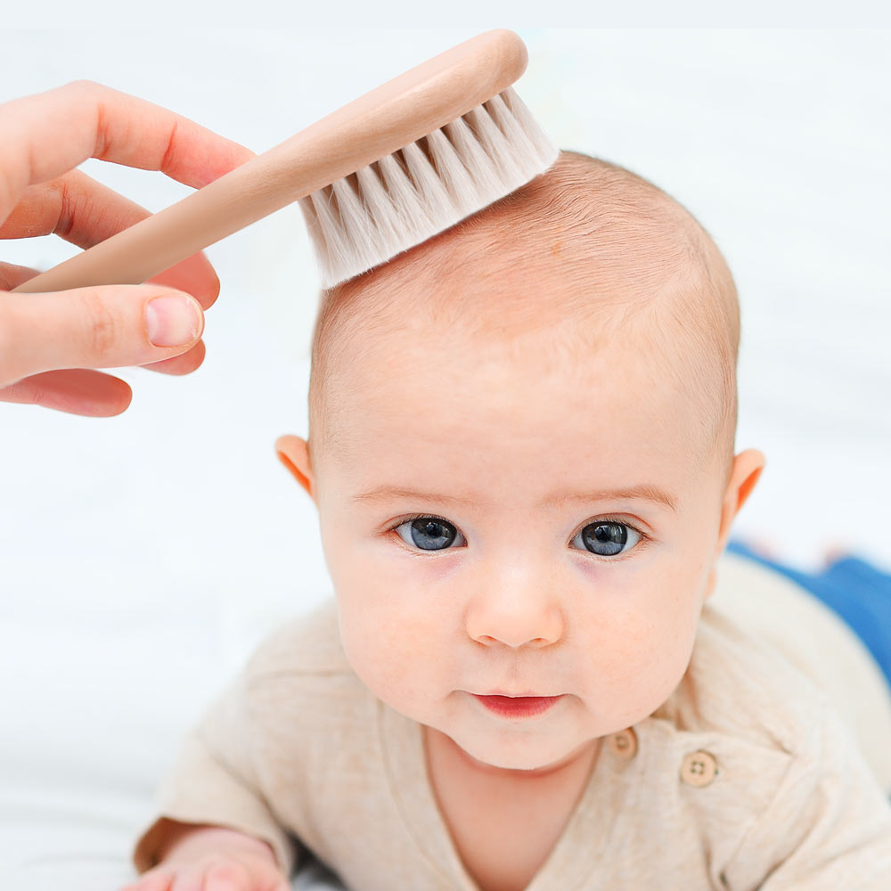 Haakaa Goats Wool Wooden Baby Brush & Comb Set - HoneyBug