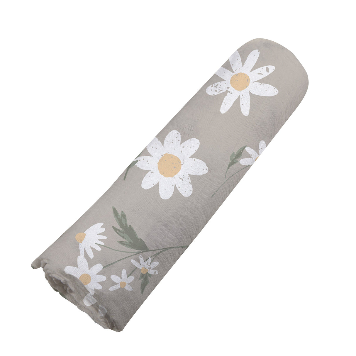 White Daisy Bamboo Swaddle