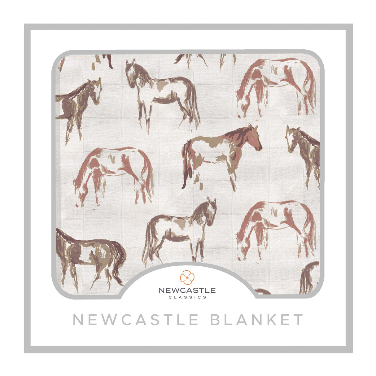 Wild Horses Bamboo Newcastle Blanket
