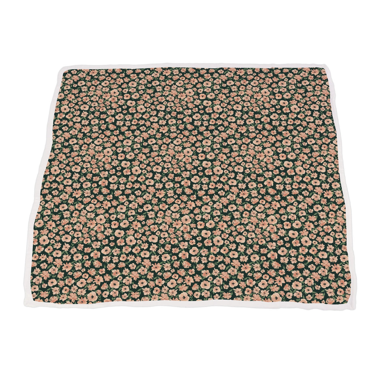 Canyon Sunset Flowers and White Polka Dot Newcastle Blanket - HoneyBug