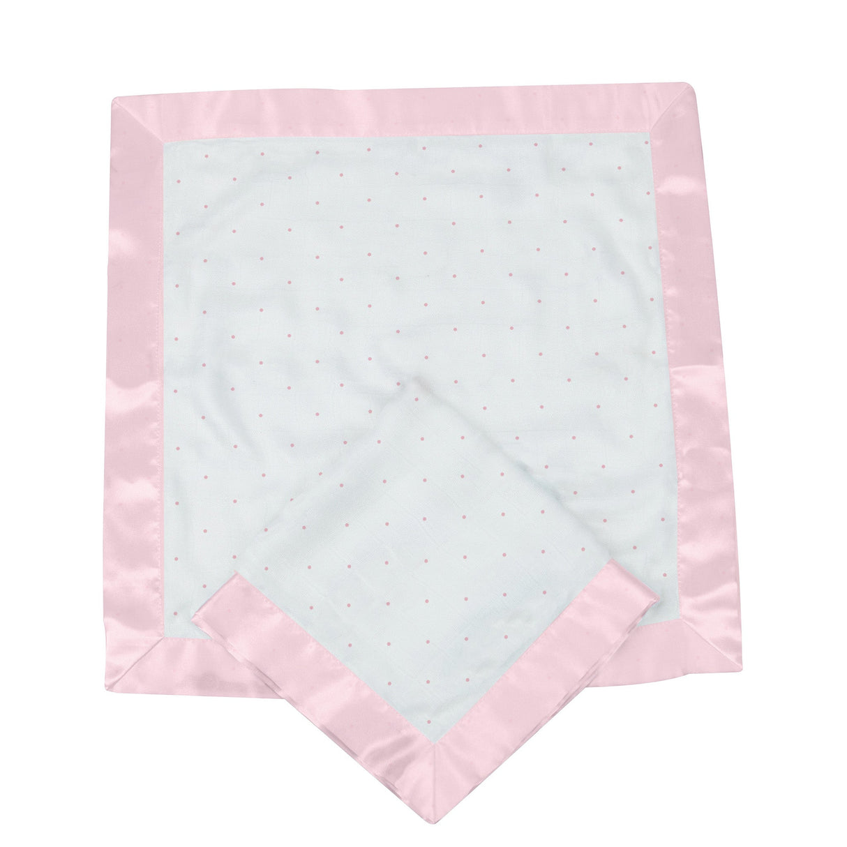 Pink Polka Dot Bamboo Newcastle Blankie - HoneyBug