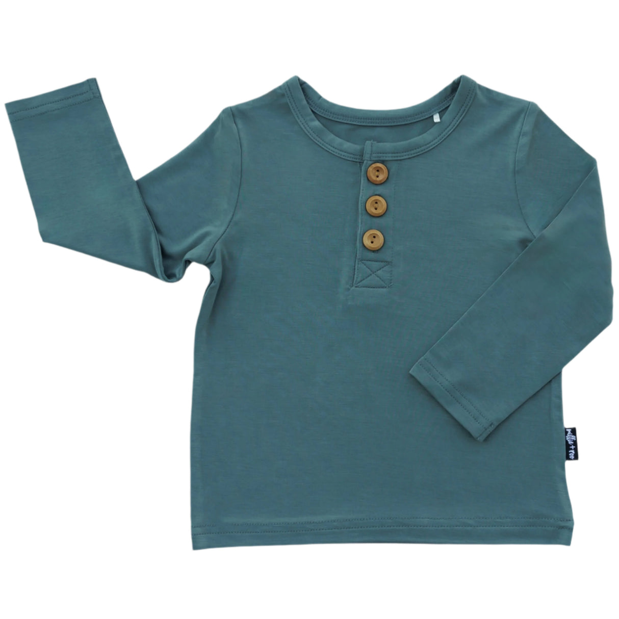 HENLEY LONG SLEEVE- Slate - HoneyBug