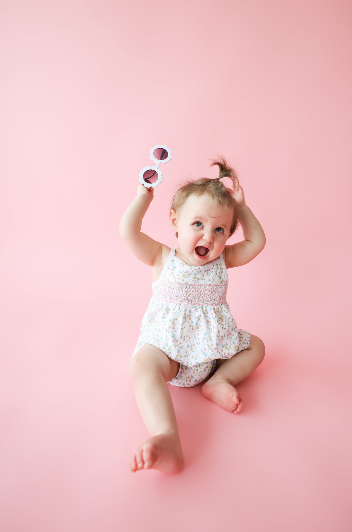 Pink Arabella Smocked Tank Dress - HoneyBug