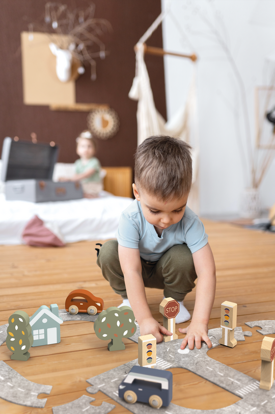 Car Track Puzzle - HoneyBug