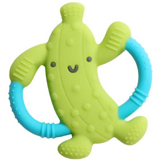 Chew Crew™ Silicone Handle Teether - Pickle - HoneyBug