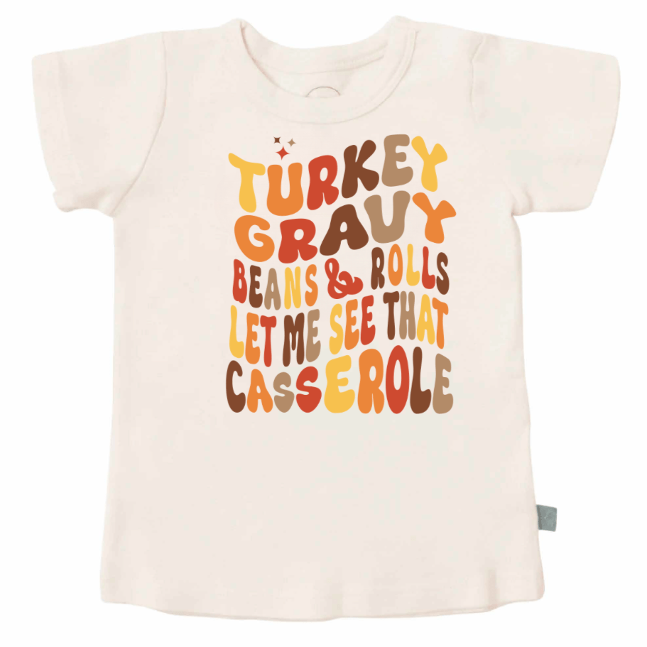 graphic tee | turkey gravy casserole - HoneyBug