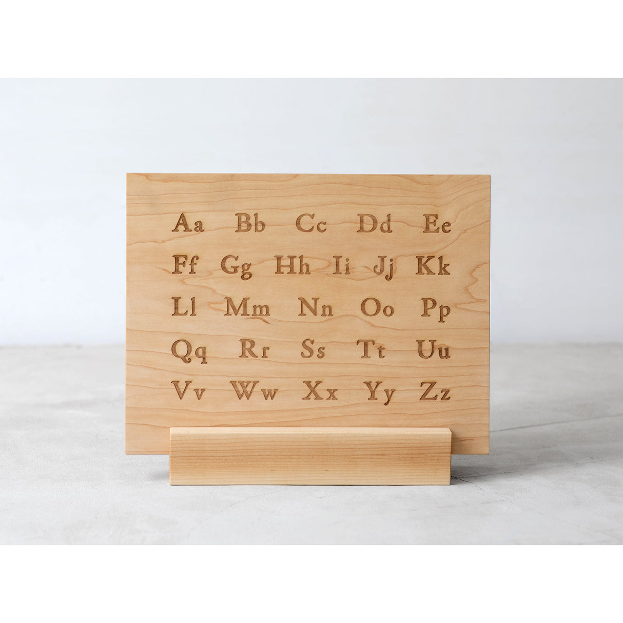 Wooden Alphabet Montessori Board and Tabletop Reference Chart • Classic Serif - HoneyBug