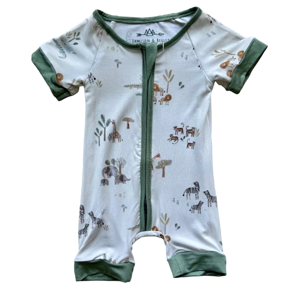 Wander Cubs Shortie Bamboo Romper Sleeper