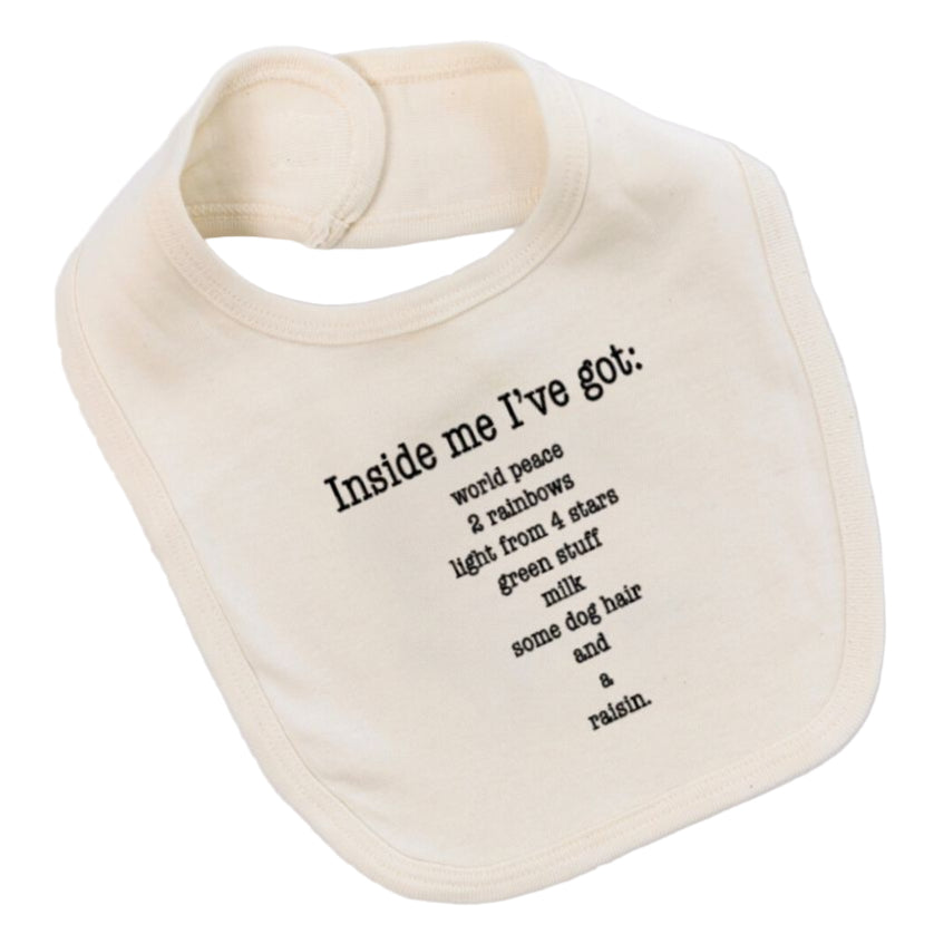 Inside Me Poem Baby Bib - HoneyBug