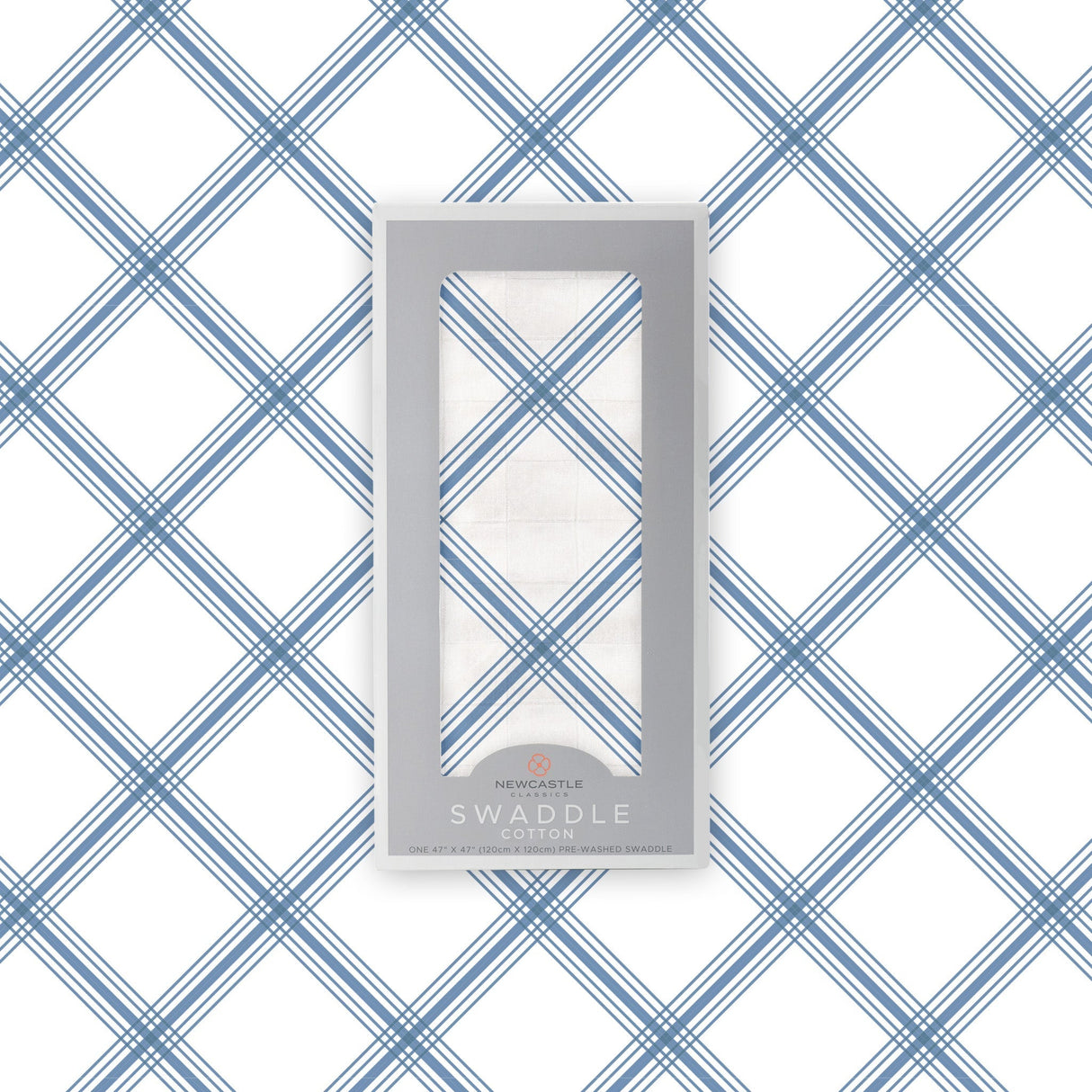 Blue Buffalo Check Plaid Swaddle - HoneyBug