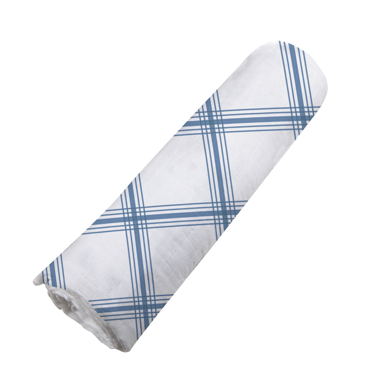 Blue Buffalo Check Plaid Swaddle - HoneyBug
