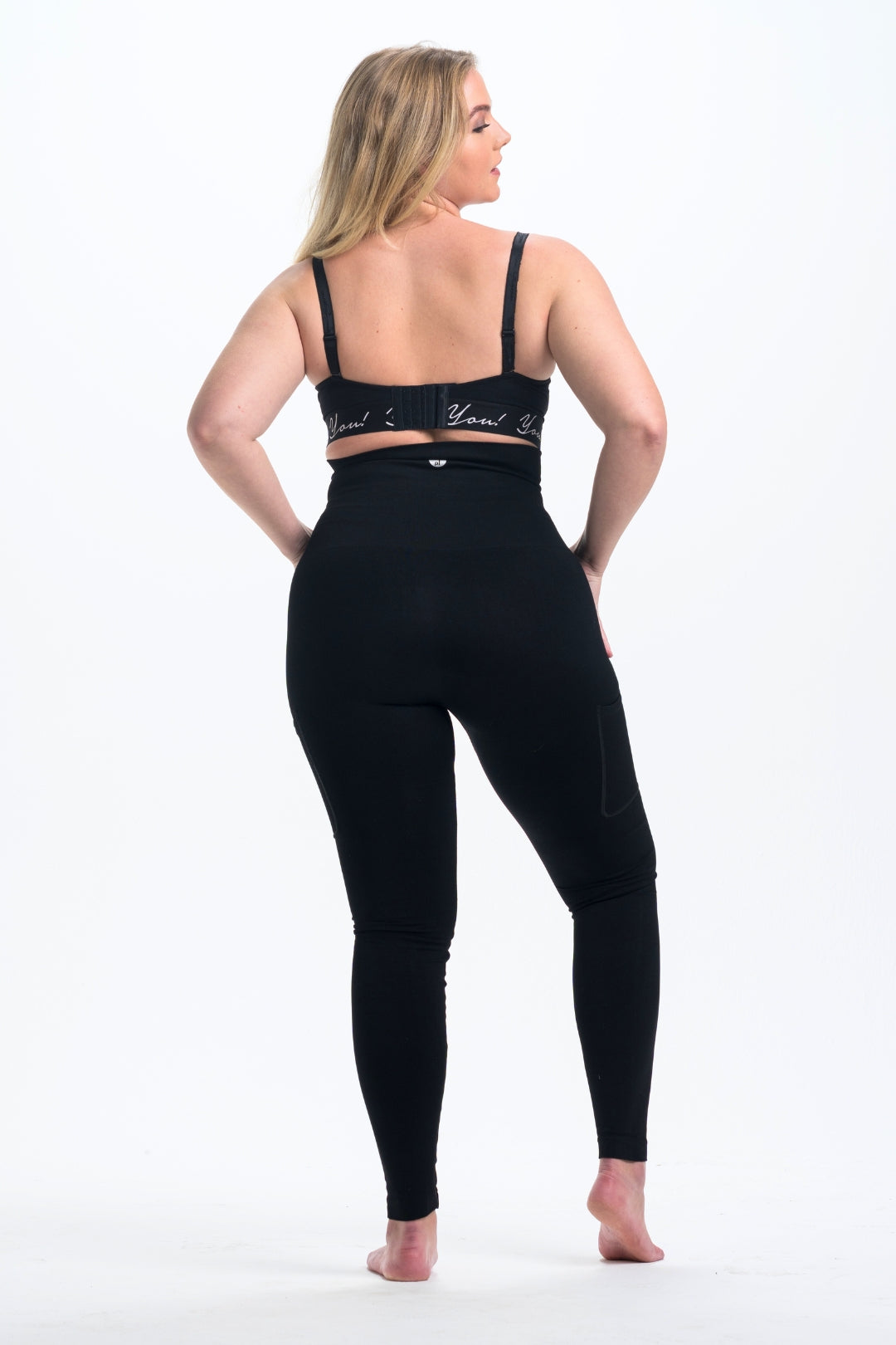 Snapback™ Postpartum Leggings - Black - HoneyBug