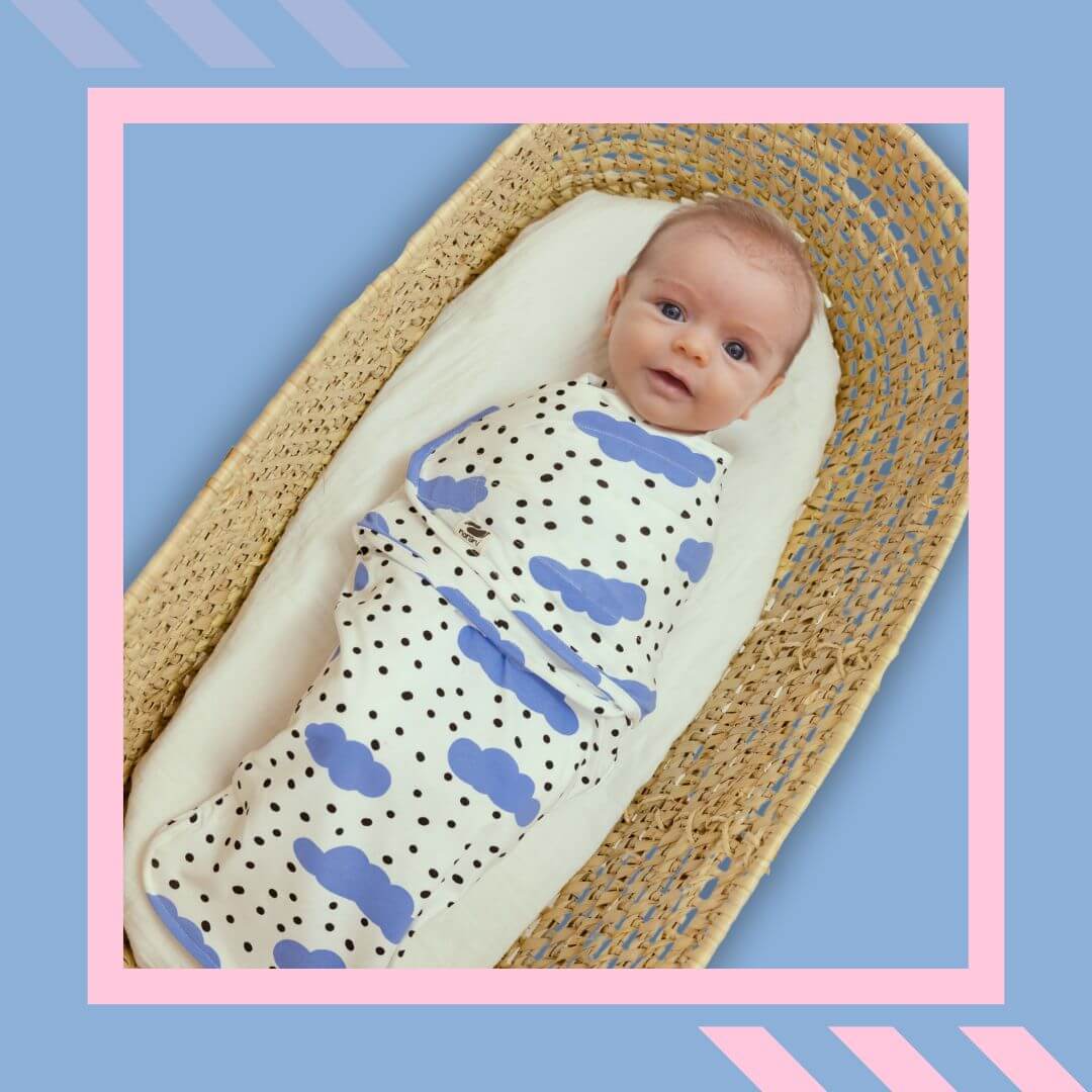 Snugababe Swaddle™ Sleep Pod - Blue Clouds