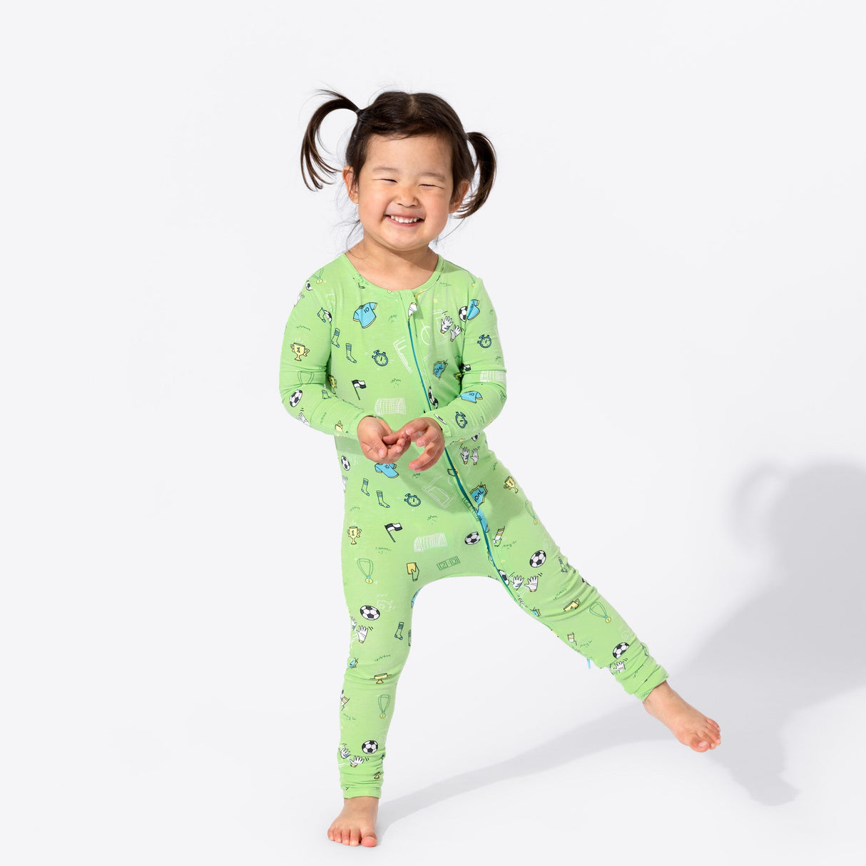 Soccer Bamboo Convertible Footie - HoneyBug