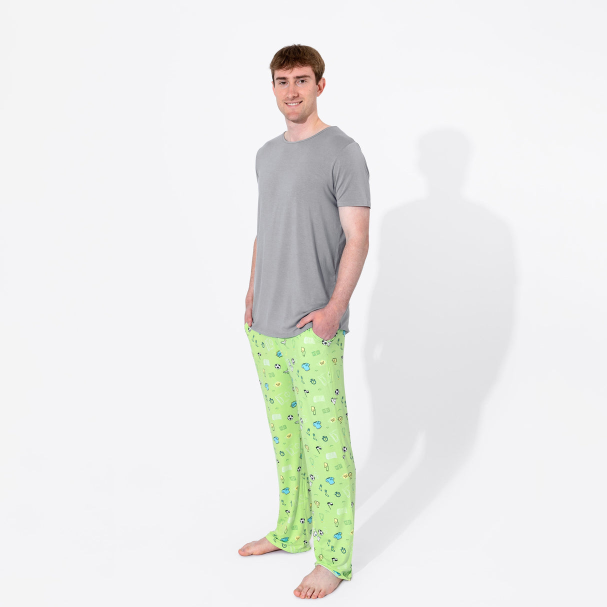 Soccer Bamboo Men's Pajama Set - HoneyBug