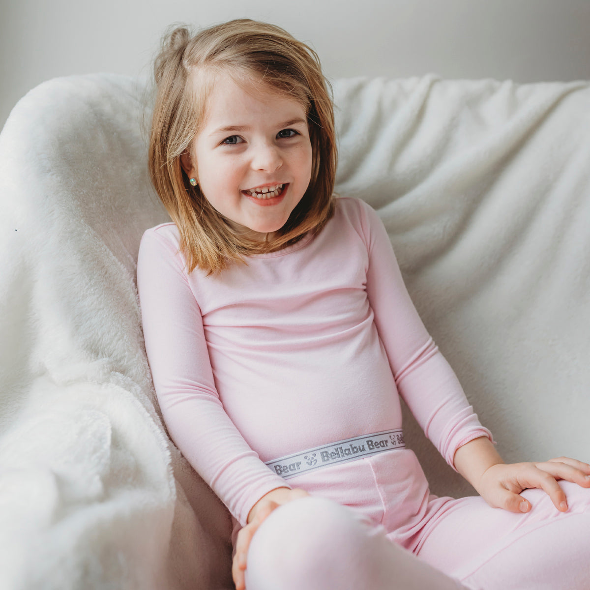 Blush Pink Bamboo Kids Pajamas - HoneyBug