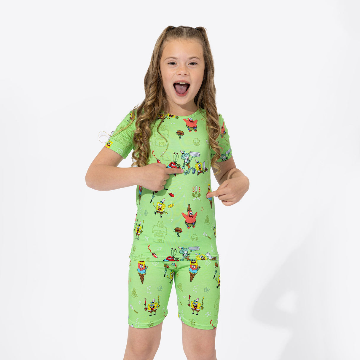 SpongeBob SquarePants: Foodie Bamboo Kids Pajama Short Set - HoneyBug