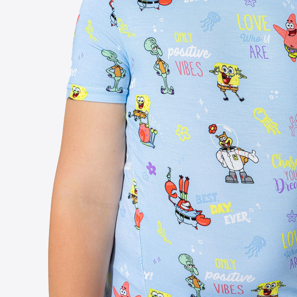 SpongeBob SquarePants: Good Vibes Bamboo Kids Pajama Short Set - HoneyBug