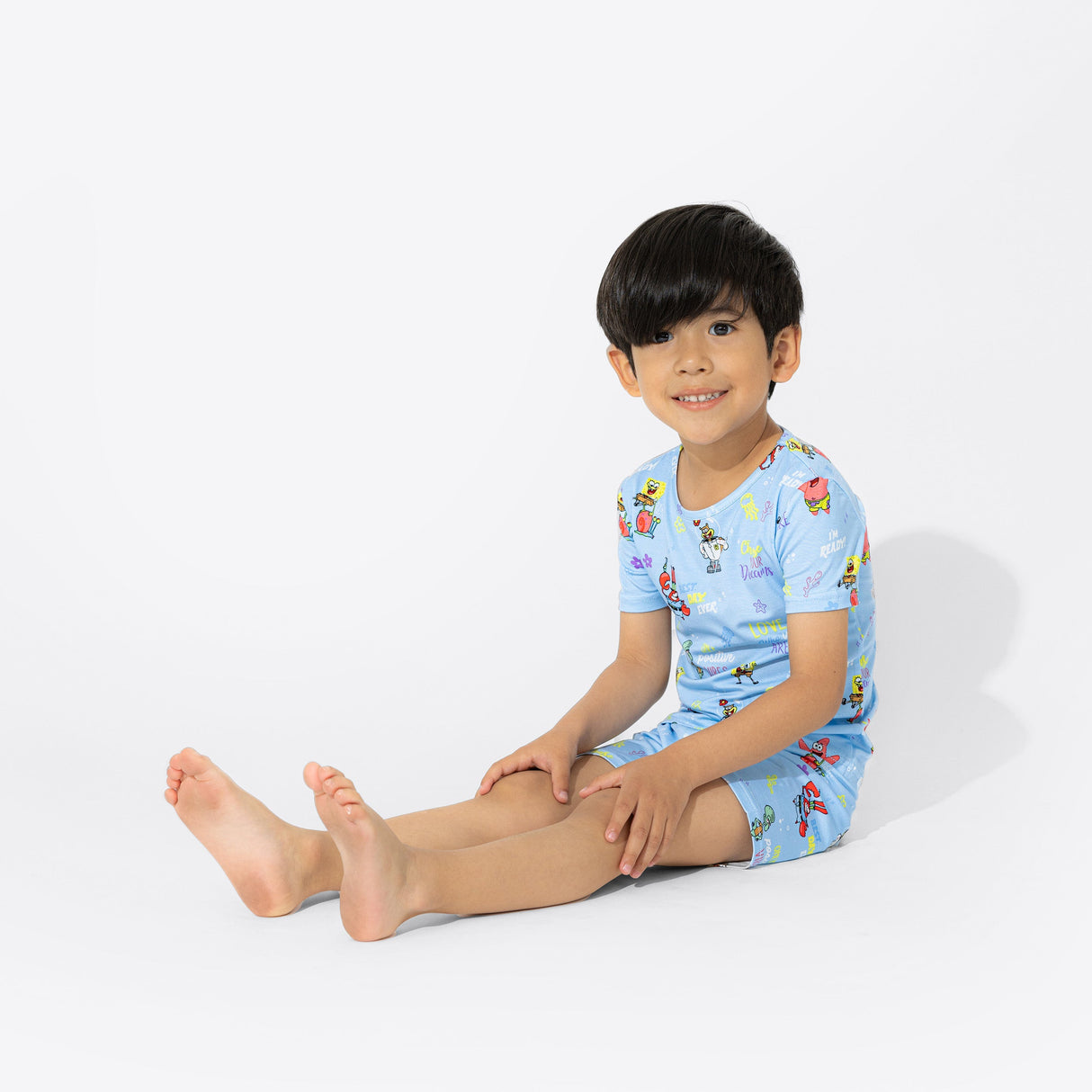 SpongeBob SquarePants: Good Vibes Bamboo Kids Pajama Short Set - HoneyBug