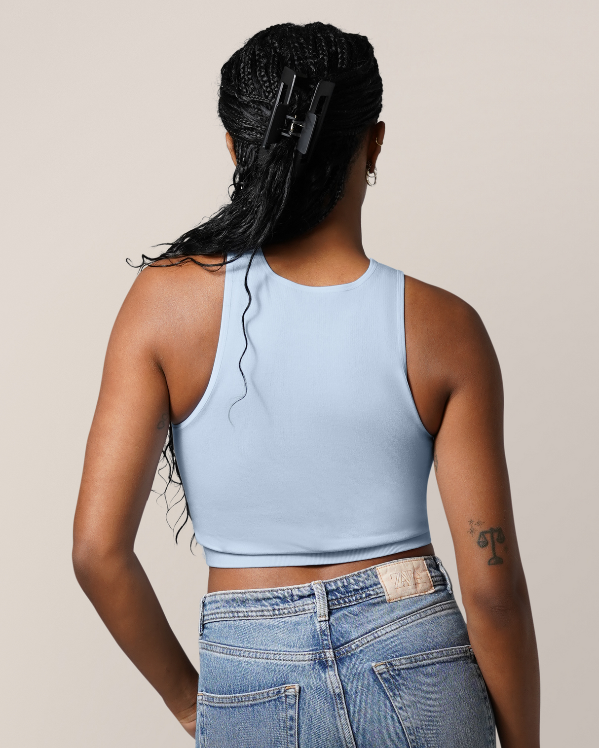Sublime® Bamboo Hands-Free Pumping Longline Bra Top | French Blue - HoneyBug