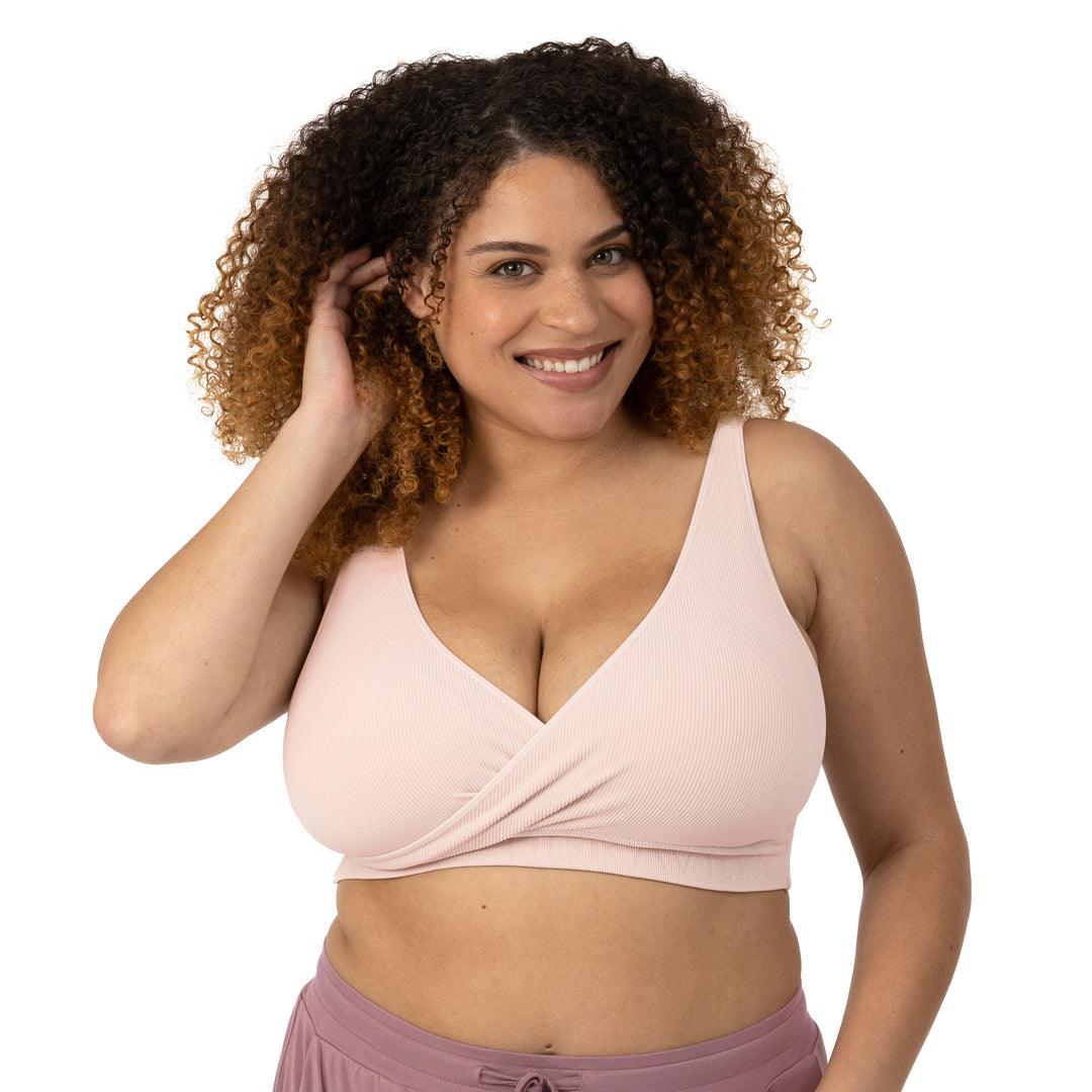 Sublime® Adjustable Crossover Nursing & Lounge Bra | Soft Pink - HoneyBug