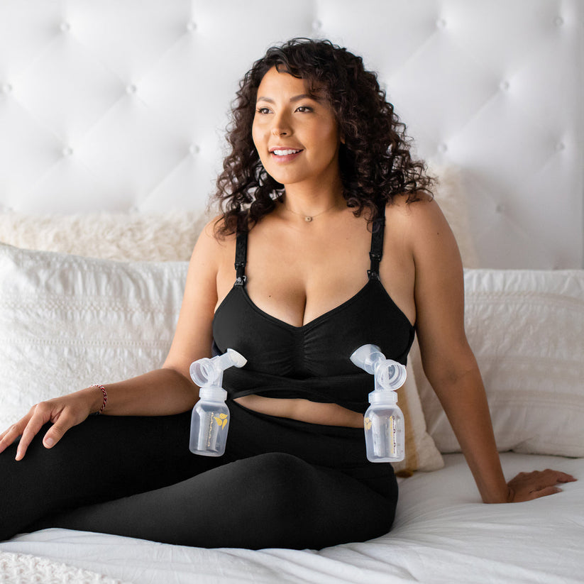 Sublime® Hands-Free Pumping & Nursing Bra | Black - HoneyBug