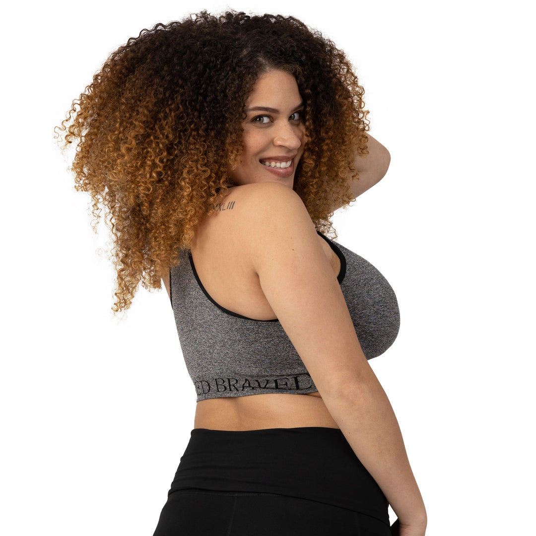 Sublime® Nursing Sports Bra | Heather Grey - HoneyBug