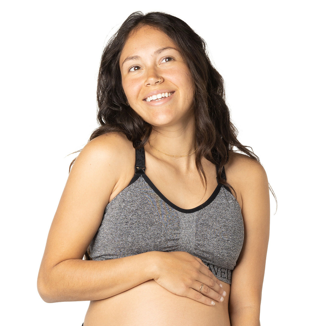 Sublime® Nursing Sports Bra | Heather Grey - HoneyBug