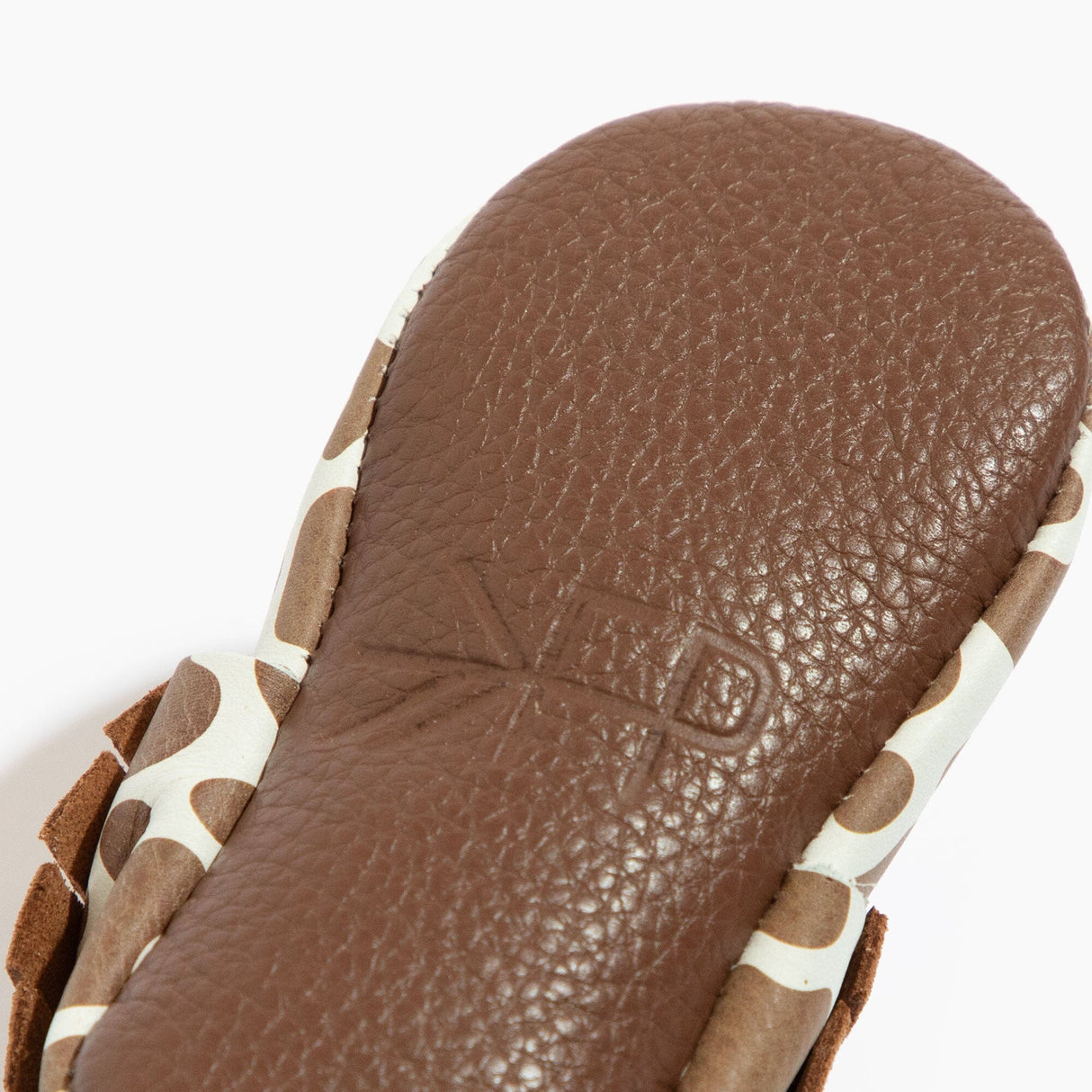 Suede Cow Print Moccasin Baby Shoe - HoneyBug