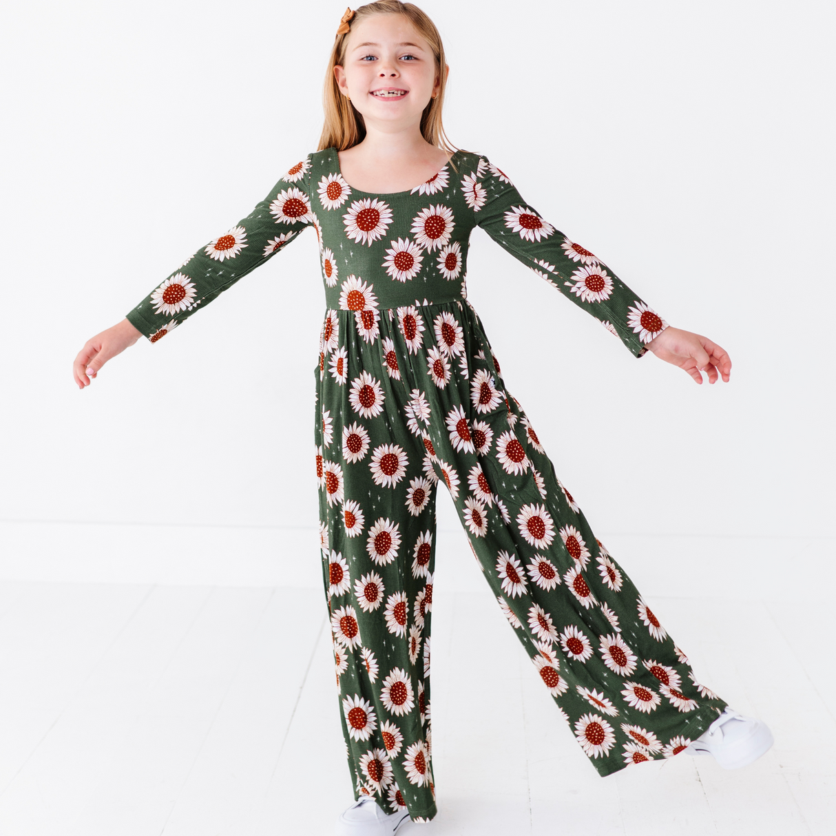 Rustic Blooms Ribbed Romper - HoneyBug