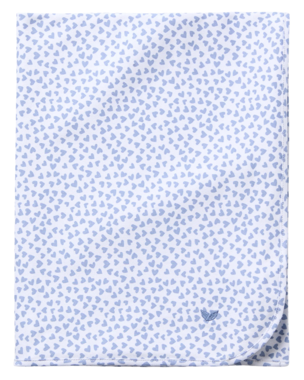 Pima Baby Blanket in Bluehearts - HoneyBug