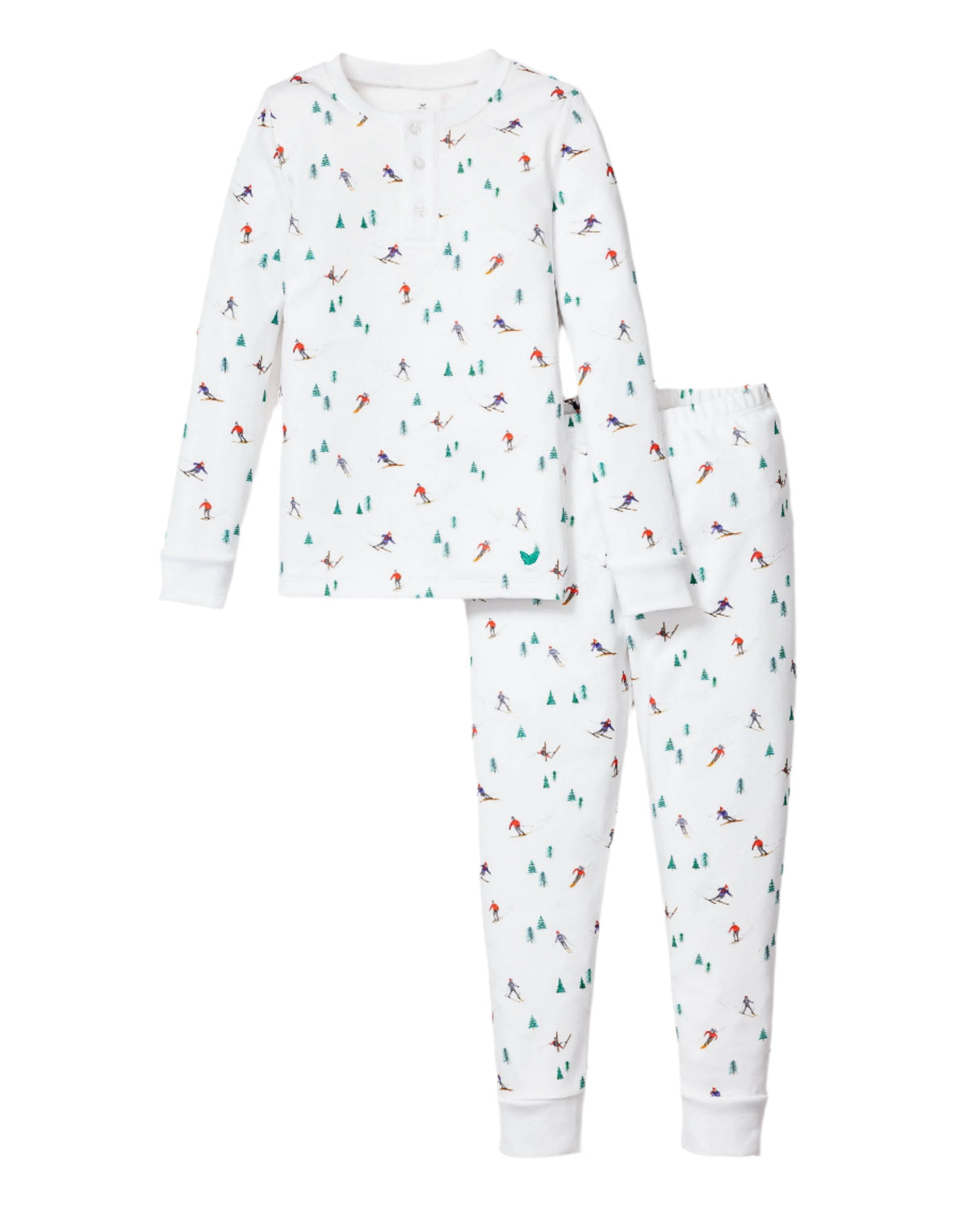 Kid's Pima Snug Fit Pajama Set in Aprรจs Ski - HoneyBug