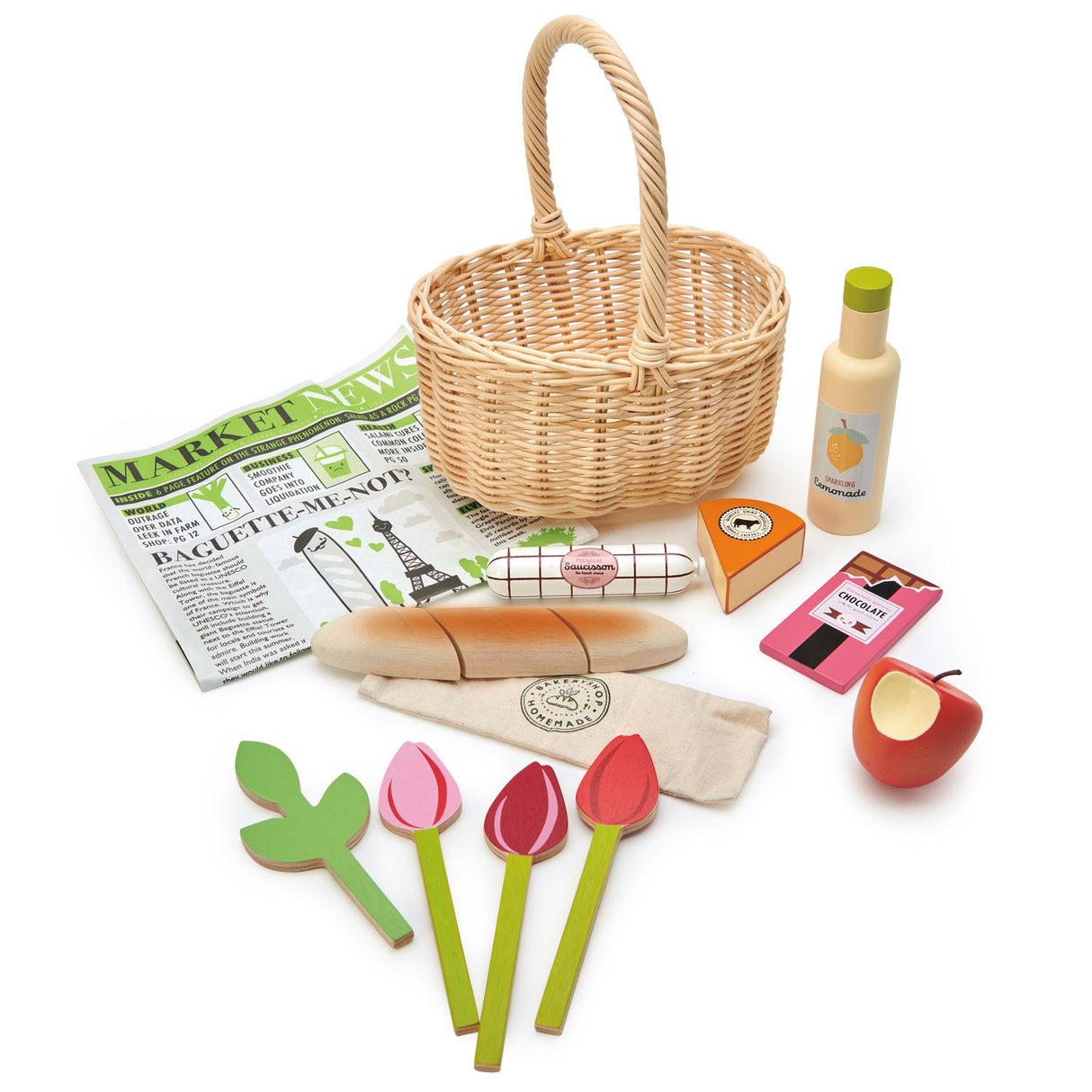Wicker Shopping Basket - HoneyBug