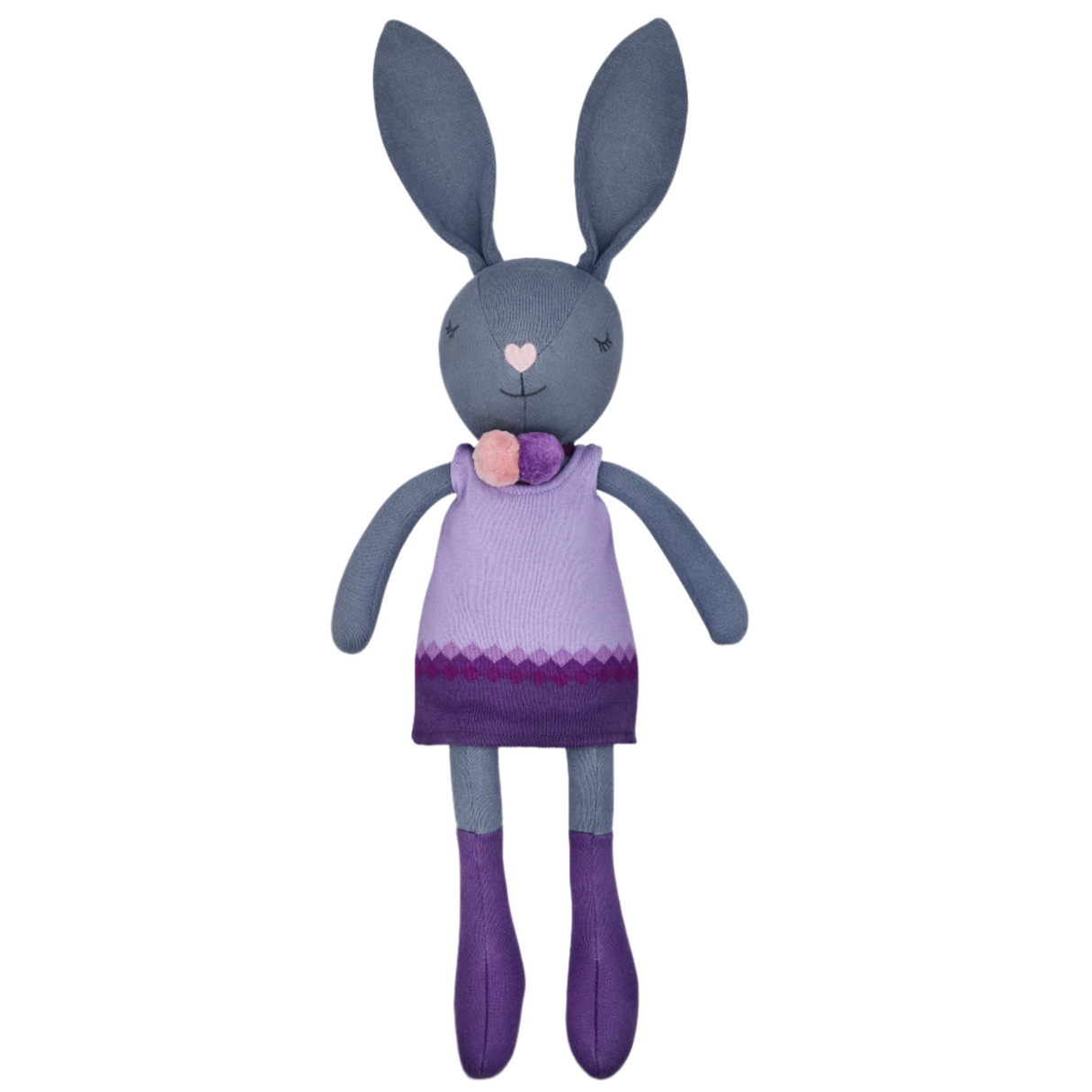 Knit Bunny Plush - Lila - HoneyBug