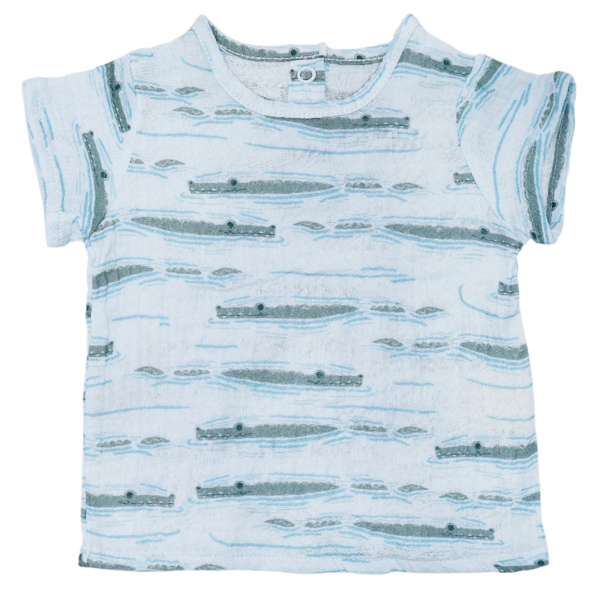 Muslin Short Sleeve Shirt - Alligator Isle - HoneyBug