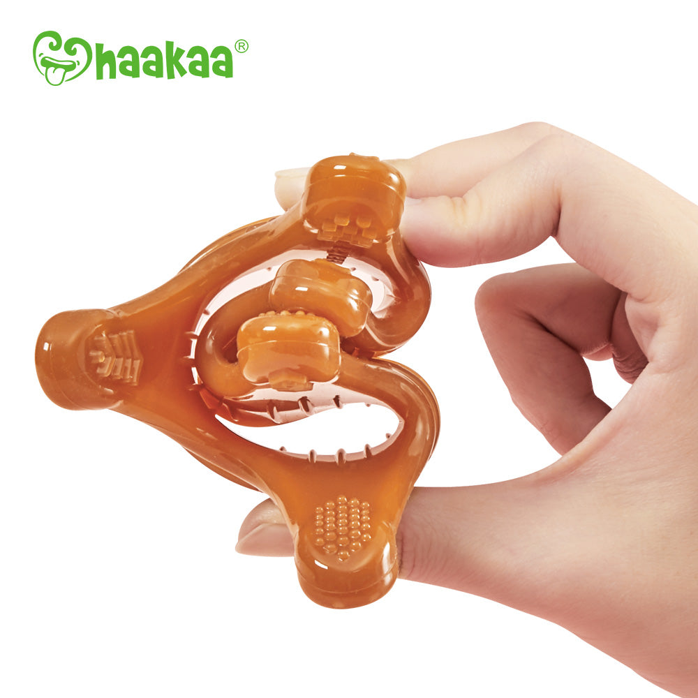 Haakaa Silicone Crown Teether - Clear - HoneyBug
