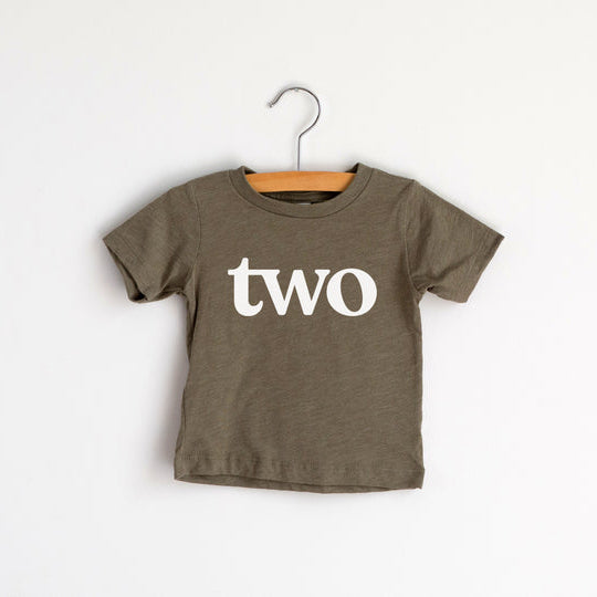 Two Modern Birthday Shirt Organic Kids Tee - HoneyBug