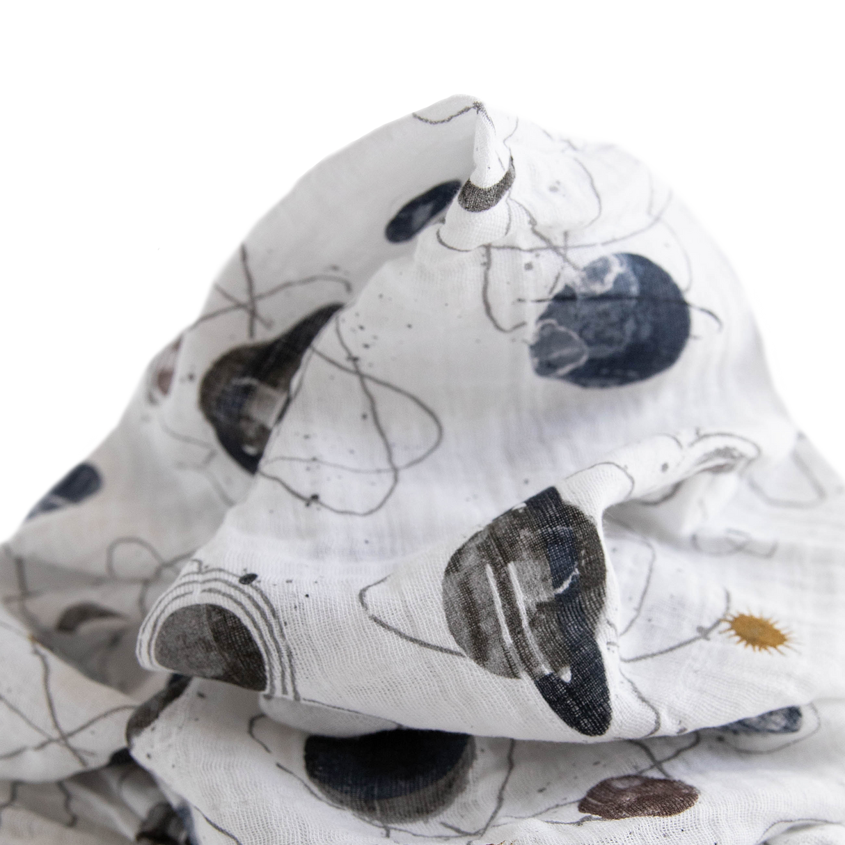 Cotton Muslin Swaddle Blanket - Planetary - HoneyBug