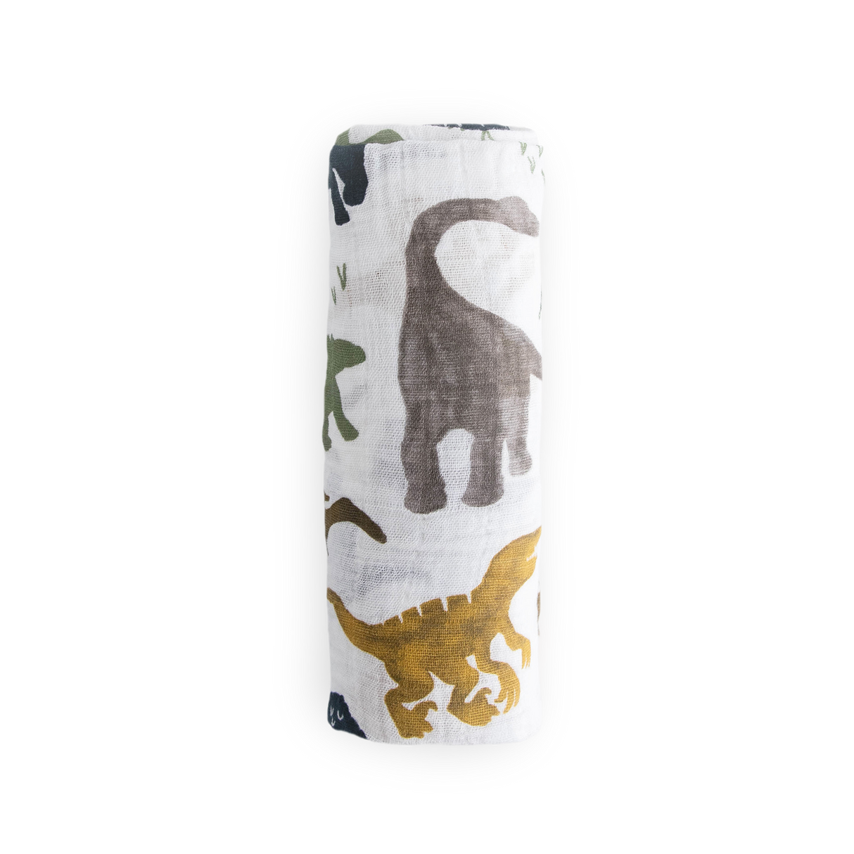 Cotton Muslin Swaddle Blanket - Dino Friends - HoneyBug