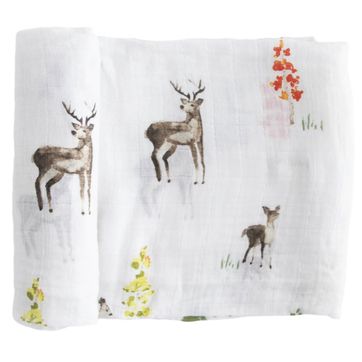 Cotton Muslin Swaddle Blanket - Oh Deer! - HoneyBug