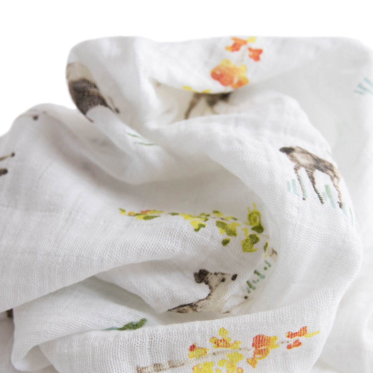 Cotton Muslin Swaddle Blanket - Oh Deer! - HoneyBug