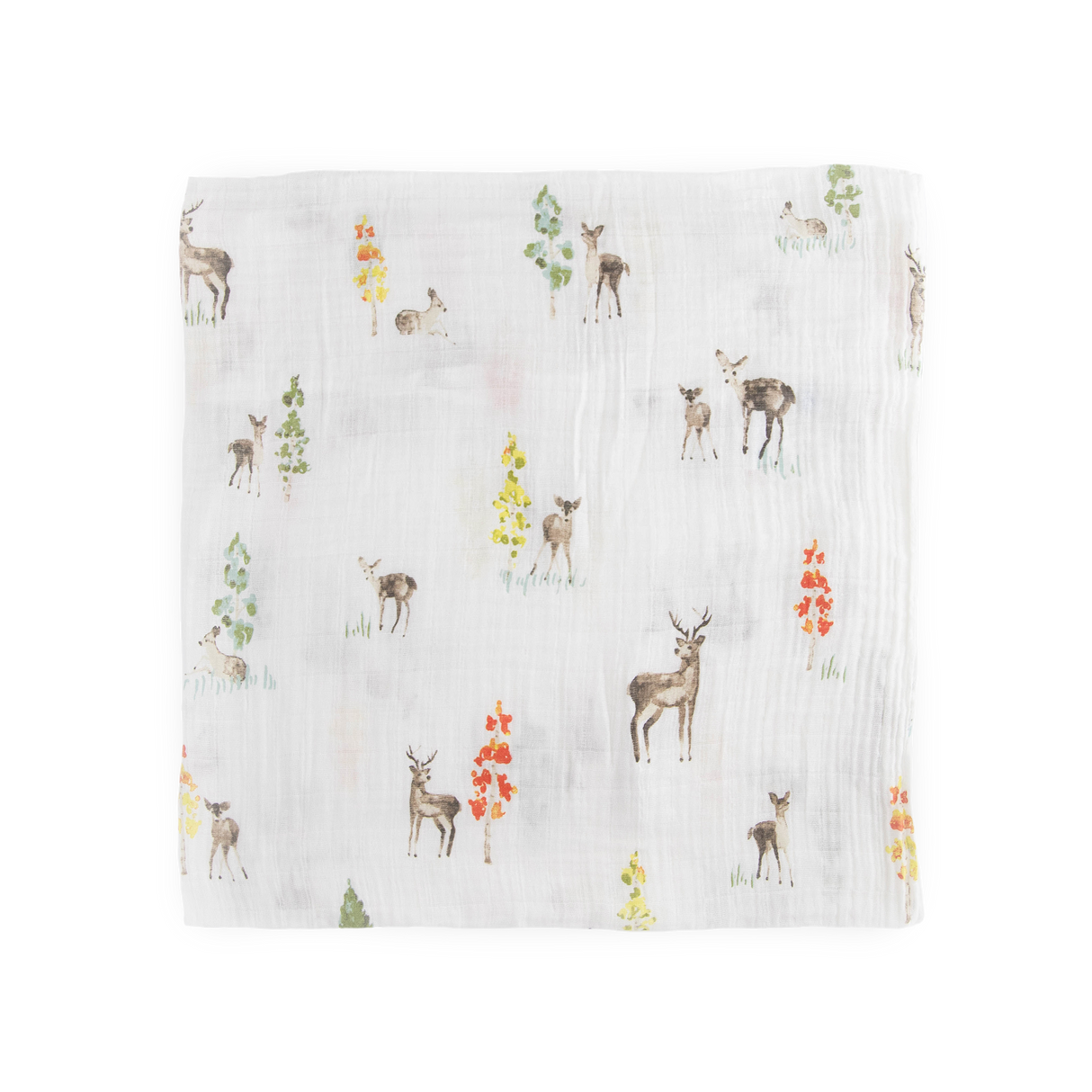Cotton Muslin Swaddle Blanket - Oh Deer! - HoneyBug
