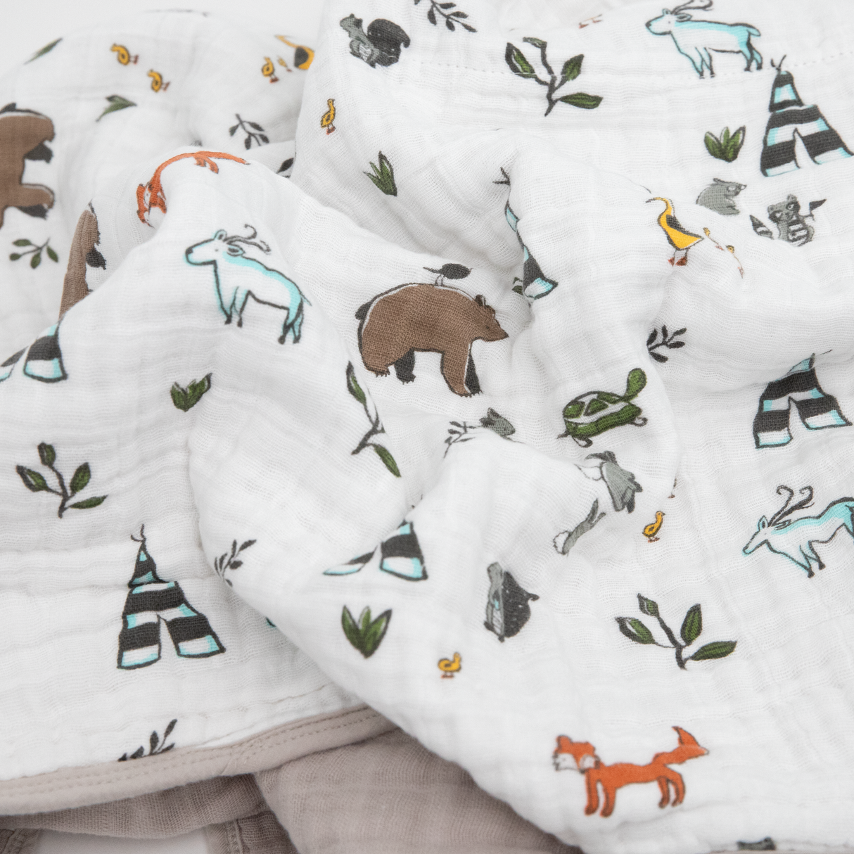Original Cotton Muslin Quilt - Forest Friends - HoneyBug