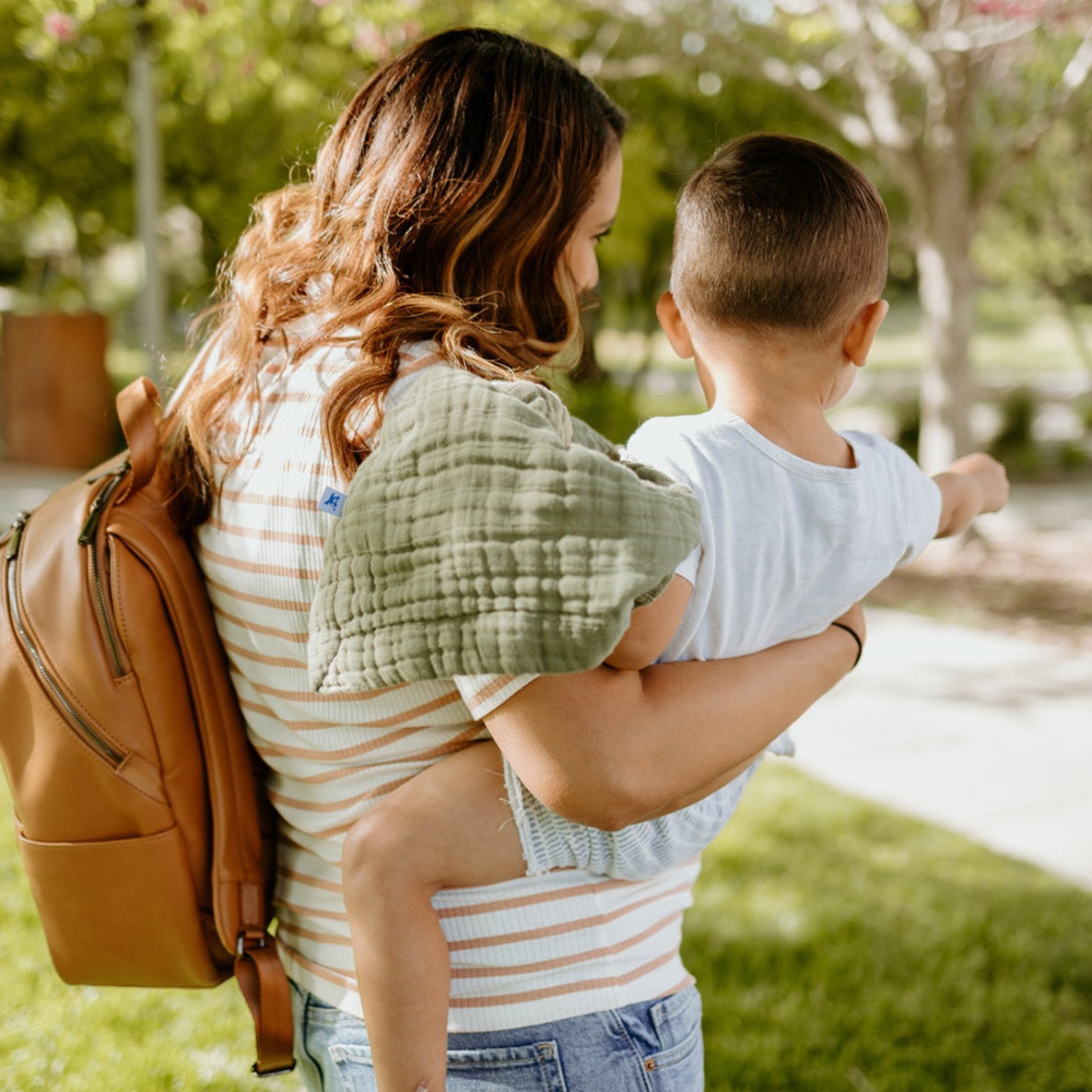 Cotton Muslin Baby Quilt - Fern - HoneyBug